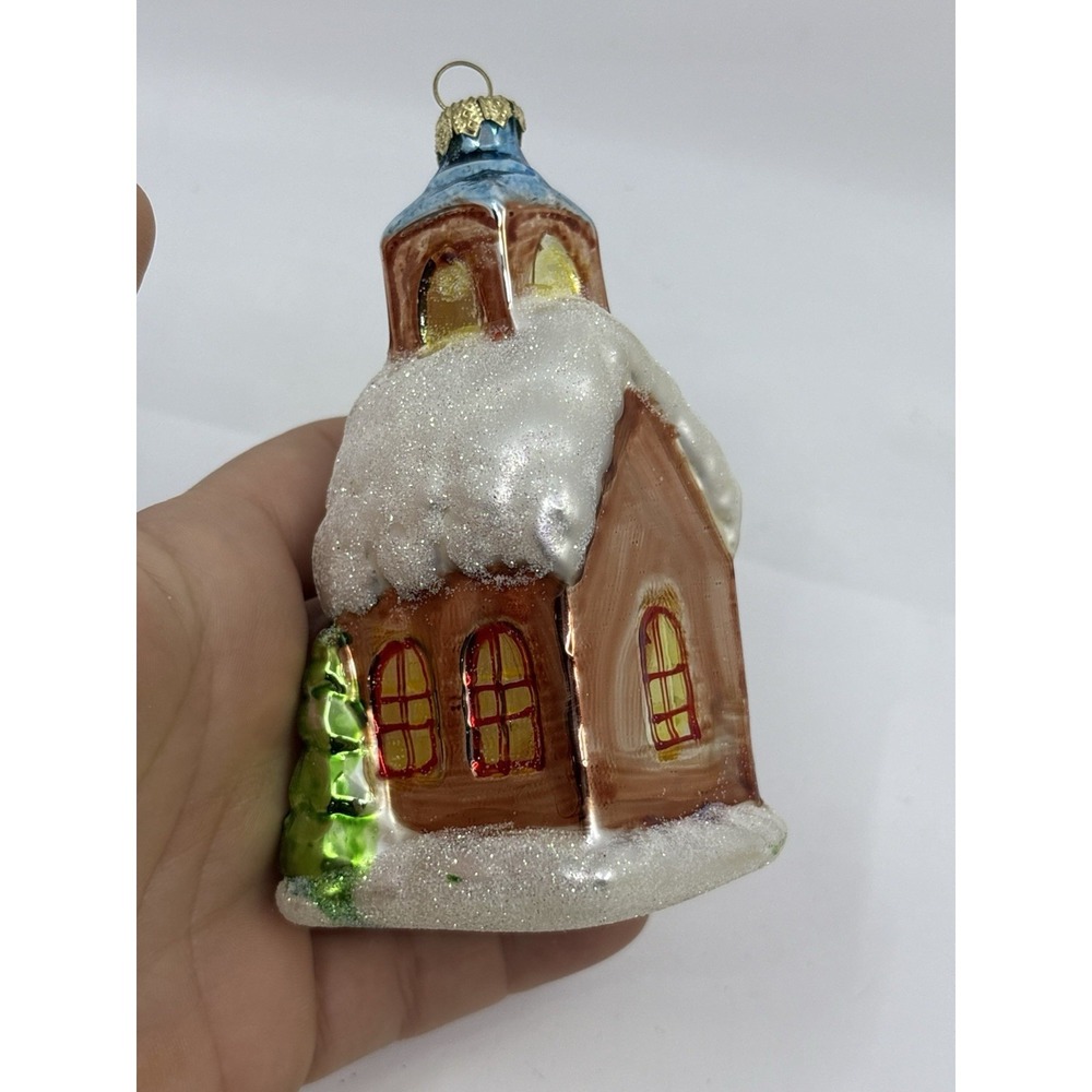 Old World Church Glass Ornament Christmas  4" - Picture 5 of 5